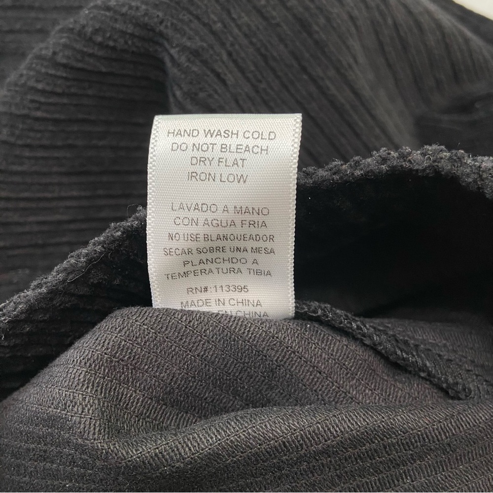 En Crème Black Corduroy Button Front Mini Skirt Women's Size Small - Picture 8 of 8
